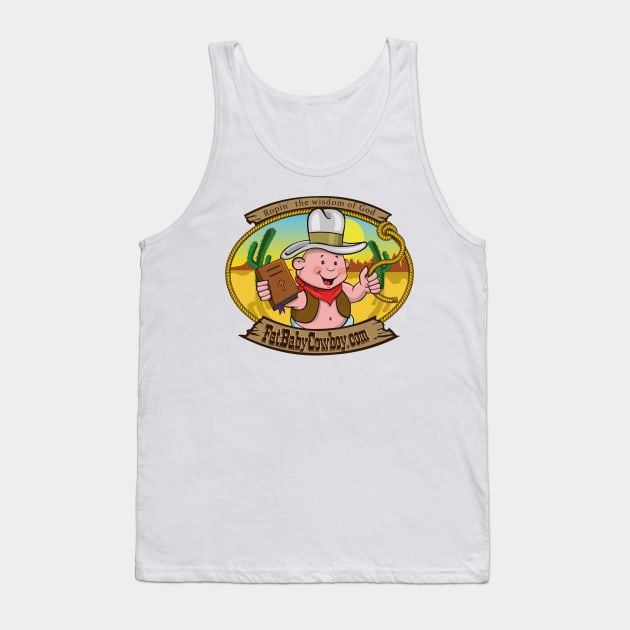 Fat Baby Cowboy Logo Tank Top by Evangeltoons